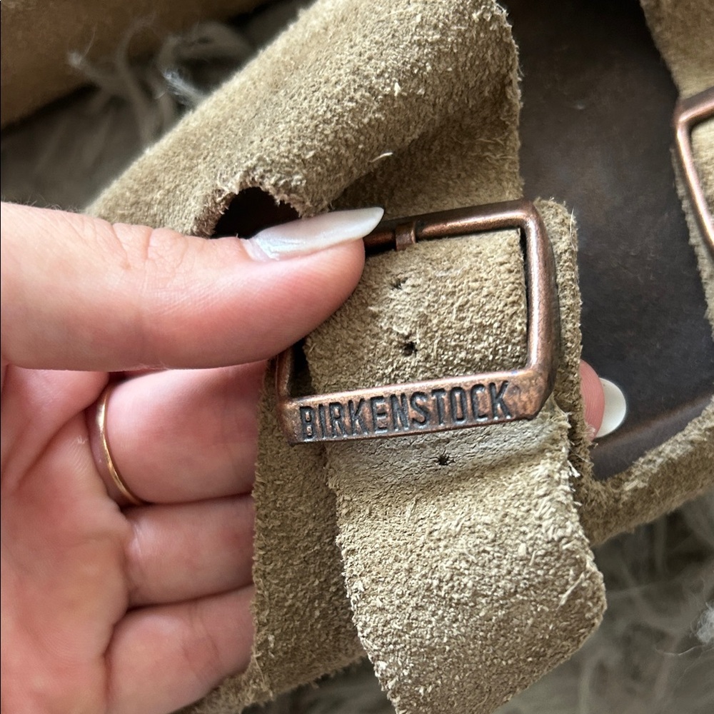 Tan/Army Green Birkenstocks Double-Strap size 39 - Picture 2 of 6